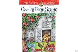 Creative Haven Country Farm Scenes Coloring Book book cover