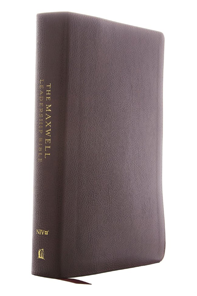 NIV, Maxwell Leadership Bible, 3rd Edition, Premium Bonded Leather, Burgundy, Comfort Print: Holy Bible, New International Version book cover