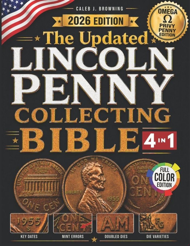 The Updated Lincoln Penny Collecting Bible: [4 in 1] New Guide to Finding Rare Mint Errors, High-Value Coins & Profiting Without Costly Mistakes (Lincoln Cent Errors 1909–2025, Omega Privy Penny) book cover