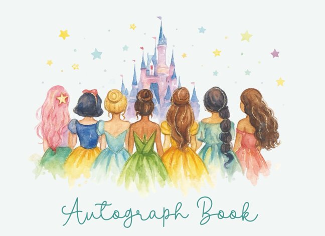 Autograph Book for kids: A Keepsake for Kids to Capture Signatures, autographs and Photos of Theme Park Adventures, Favorite Characters, Superheroes, and Family Members book cover