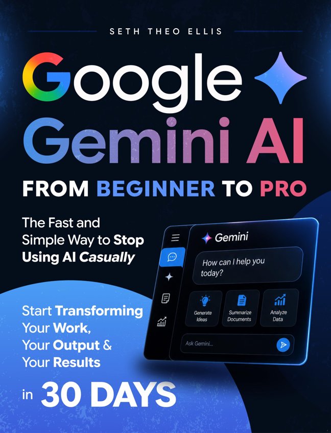 Google Gemini AI From Beginner to Pro: The Fast and Simple Way to Stop Using AI Casually and Start Transforming Your Work, Your Output and Your Results in 30 Days book cover
