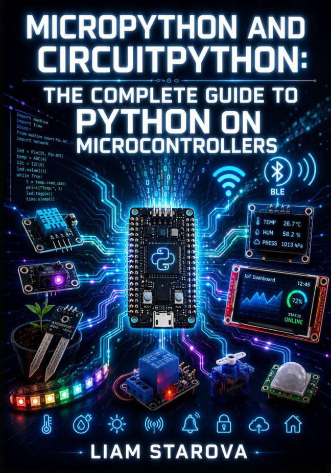 MICROPYTHON AND CIRCUITPYTHON: THE COMPLETE GUIDE TO PYTHON ON MICROCONTROLLERS: Build IoT Sensors, BLE Devices, Displays, and Automated Projects on RP2040, RP2350, and ESP32 Hardware book cover
