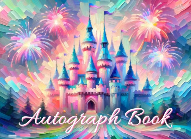 Castle Autograph Book for Girls: Small Scrapbook for Kids. Save Signatures and Photos/Pictures of Characters and Princesses at Theme Parks or on ... Space for Stickers and Decals. 100 Pages. book cover