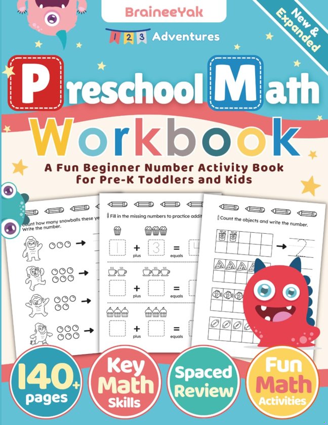 123 Adventures Preschool Math Workbook - A Fun Beginner Number Activity Book for Pre-K Toddlers and Kids Ages 3-5: Learn to Count w Number Tracing, ... Activities (Little Learners - MATH) book cover