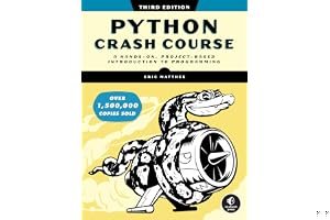 Python Crash Course, 3rd Edition: A Hands-On, Project-Based Introduction to Programming book cover