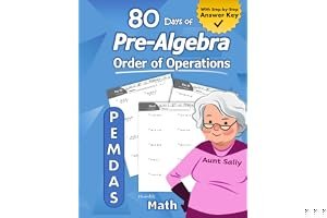 Pre-Algebra: Order of Operations (PEMDAS): Pre-Algebra Practice Problems with Step-by-Step Answers, Middle School Math Workbook - 9th grade - Ages ... – Easy Learning Worksheets - With Answer Key book cover