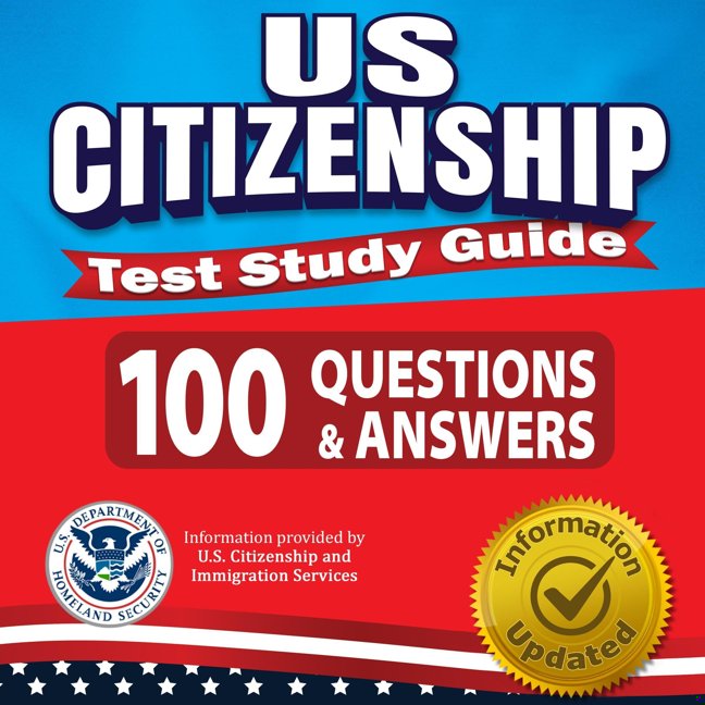 US Citizenship Test Study Guide - 100 Questions & Answers: The Most Complete Workbook book cover