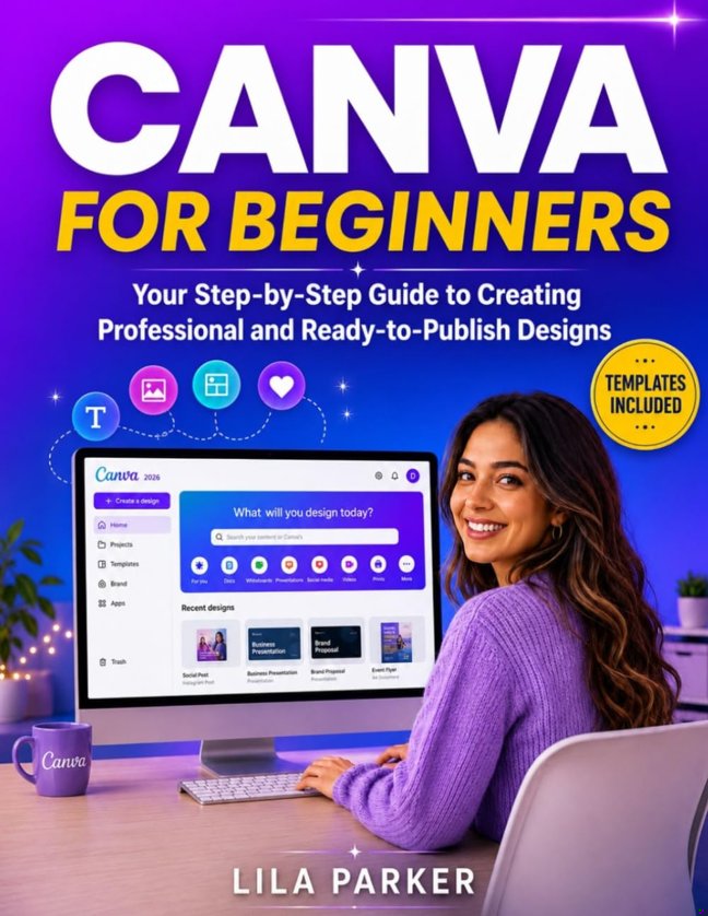 Canva For Beginners: Your Step-by-Step Guide to Creating Professional and Ready-to-Publish Designs — Fast, Simple, and Stress-Free, Even If You've Never Used a Design Tool Before book cover