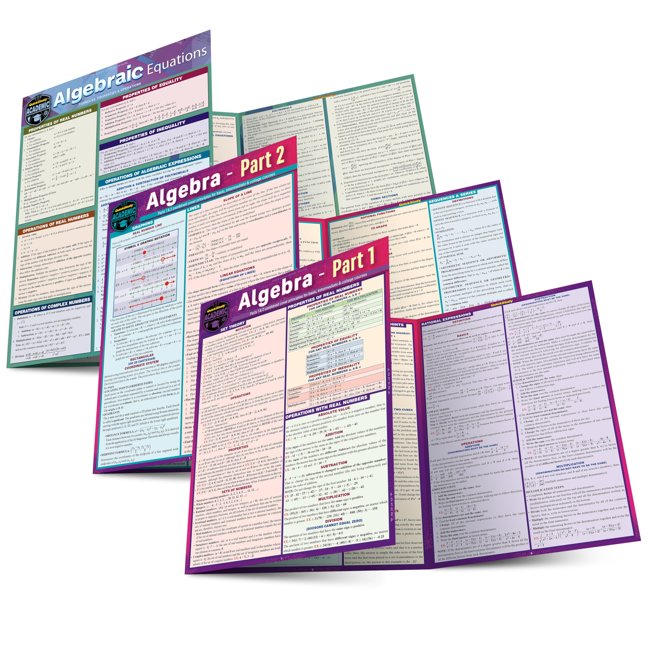 Algebra Grade Booster Series: 3 QuickStudy Laminated Reference Guides book cover