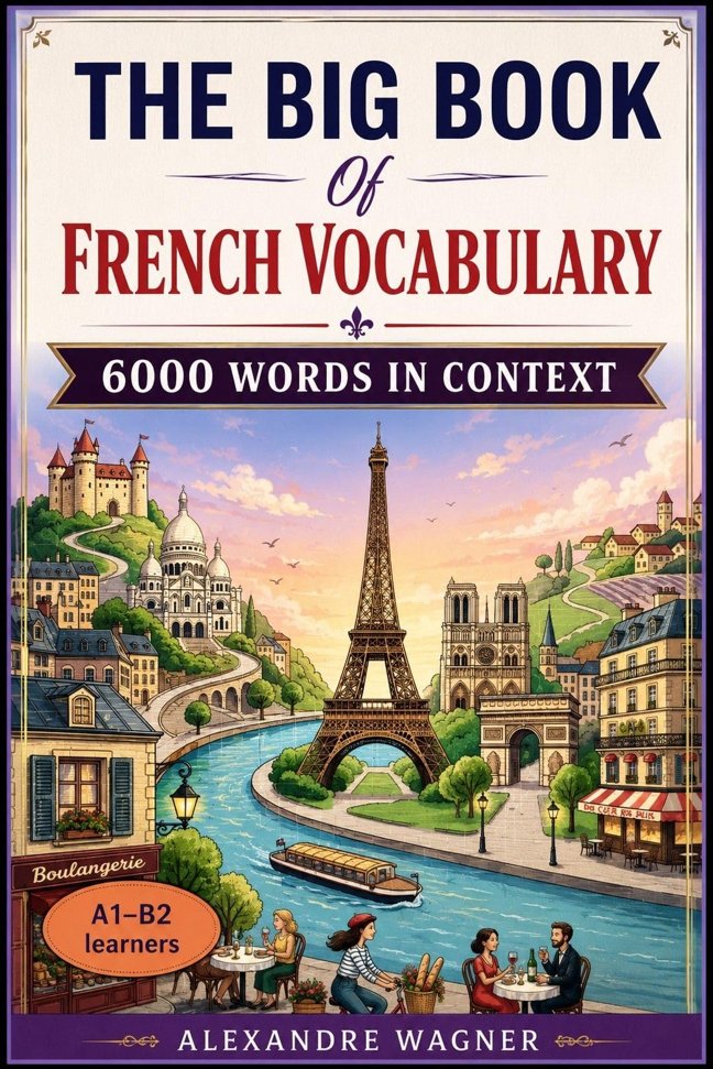 The Big Book of French Vocabulary - 6000 Words in Context: A1–B2 Vocabulary through Themes, Grammar, and Real Life book cover