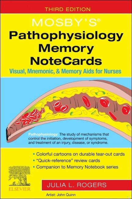 Mosby's® Pathophysiology Memory NoteCards: Visual, Mnemonic, and Memory Aids for Nurses book cover