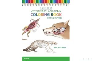Saunders Veterinary Anatomy Coloring Book book cover