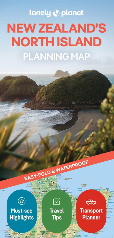 Lonely Planet New Zealand's North Island Planning Map book cover