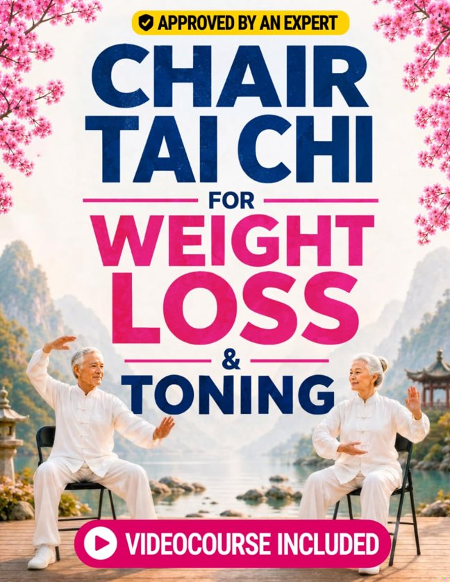 Chair Tai Chi for Weight Loss and Toning: A 28-Day Full-Body Program with Step-by-Step Guidance to Lose Weight, Tone Your Arms, Legs, and Core. ... 100+ Illustrations (Chair Tai Chi for Life) book cover