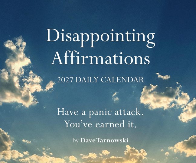 Disappointing Affirmations 2027 Daily Calendar book cover