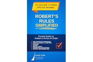 Robert's Rules Simplified: Pocket Guide to Robert's Rules of Order book cover