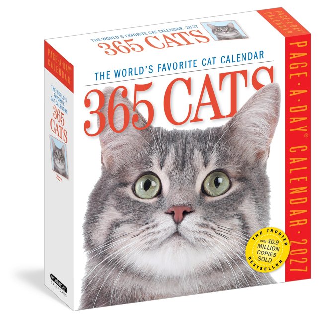 365 Cats Page-A-Day® Calendar 2027: The World's Favorite Cat Calendar book cover
