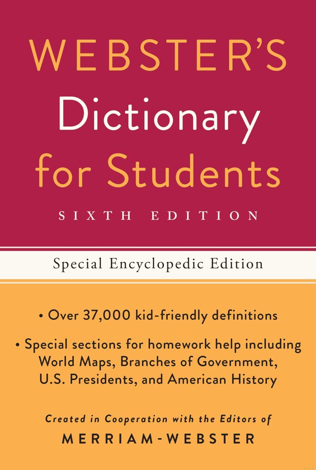 Webster's Dictionary for Students, Special Encyclopedic, Sixth Edition, Newest Edition book cover