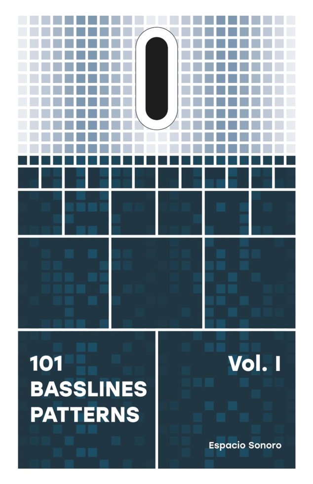 101 Basslines Patterns: Create Unique Bass Lines from These Patterns for Music Producers, DJs, and Enthusiasts (101 Patterns Series) book cover