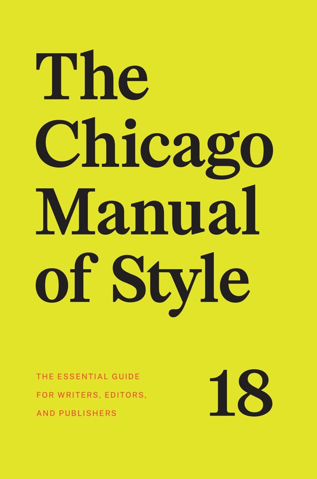 The Chicago Manual of Style, 18th Edition book cover