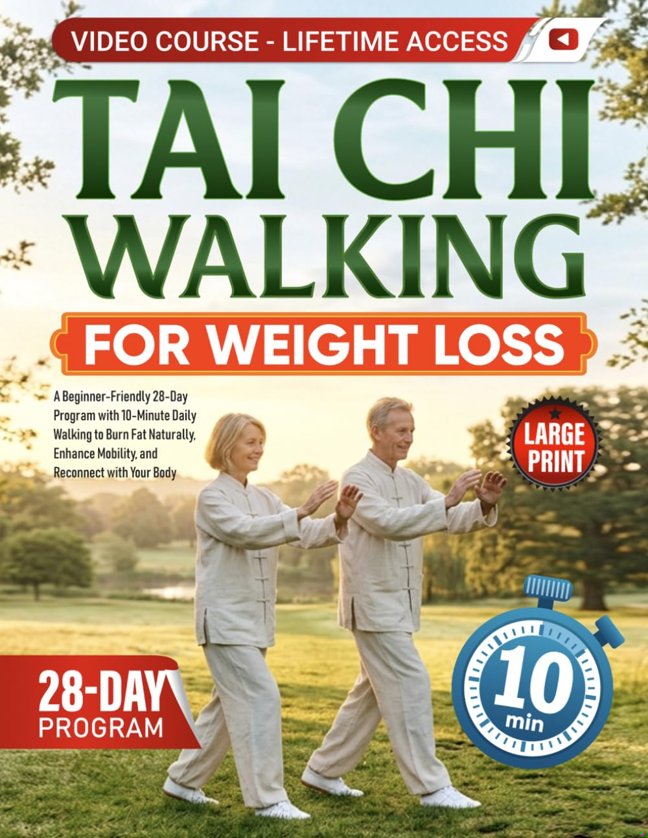 Tai Chi Walking for Weight Loss: A Beginner-Friendly 28-Day Program with 10-Minute Daily Walking to Burn Fat Naturally, Enhance Mobility, and Reconnect with Your Body book cover