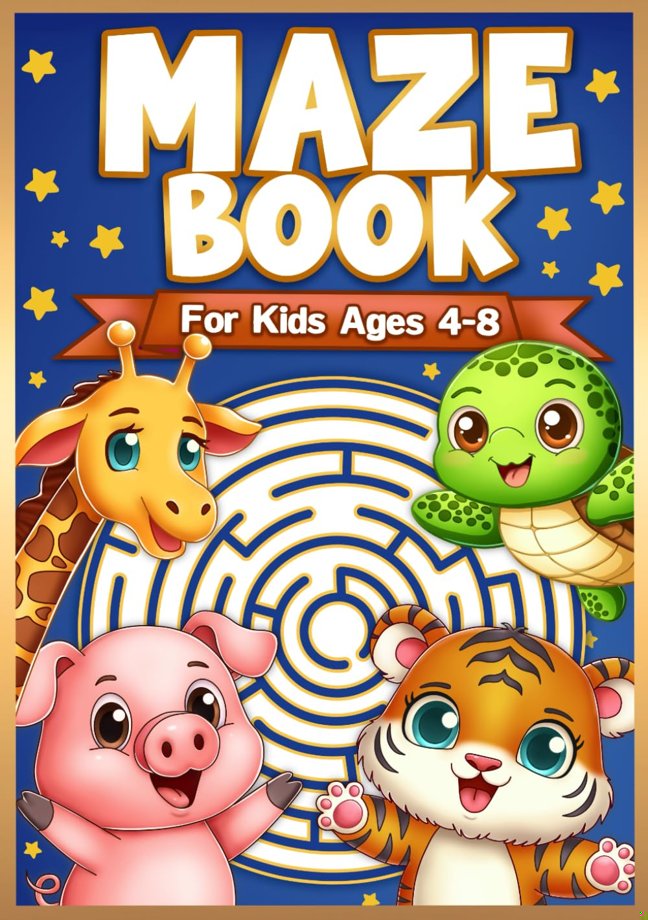 Maze Book for Kids Ages 4-8 book cover