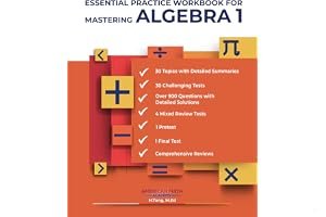 ESSENTIAL PRACTICE WORKBOOK FOR MASTERING ALGEBRA 1 book cover