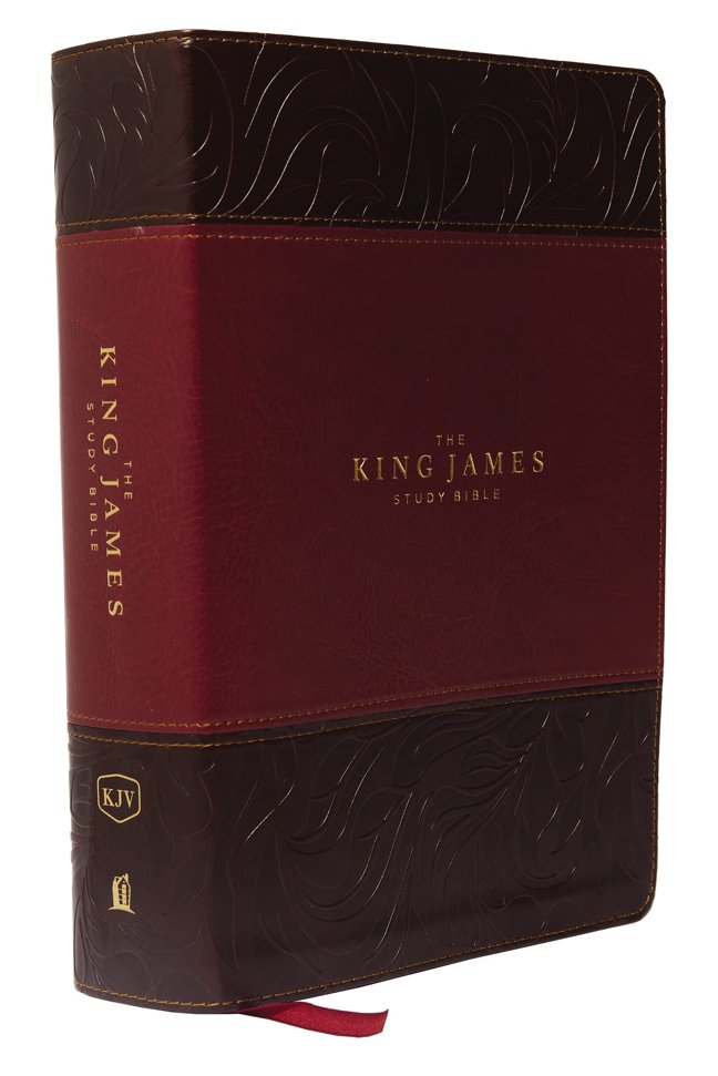 KJV, The King James Study Bible, Leathersoft, Burgundy, Red Letter, Full-Color Edition: Holy Bible, King James Version book cover