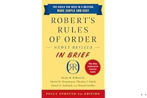 Robert's Rules of Order Newly Revised In Brief, 3rd edition book cover