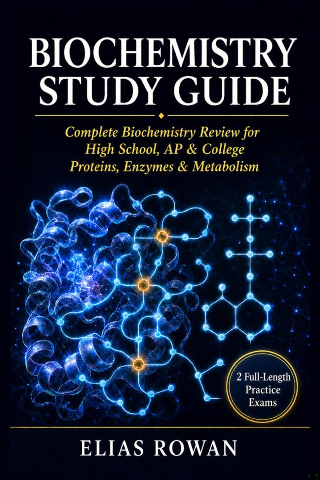 Biochemistry Study Guide: Complete Biochemistry Review for High School, AP & College | Proteins, Enzymes & Metabolism + 2 Full-Length Practice Exams (Biology Mastery Series) book cover
