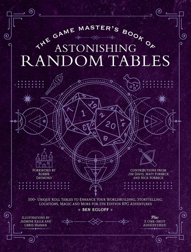 The Game Master's Book of Astonishing Random Tables: 300+ Unique Roll Tables to Enhance Your Worldbuilding, Storytelling, Locations, Magic and More ... RPG Adventures (The Game Master Series) book cover