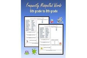 Frequently Misspelled Words (6th grade to 8th grade): 400 Challenging Spelling Words book cover