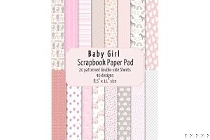 Baby Girl scrapbook paper pad: 20 patterned double sided sheets for scrapbooking, origami, paper arts, decoupage, DIY crafts. book cover
