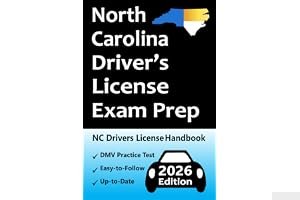 North Carolina Driver's License Exam Prep: Easy-to-Follow Handbook → Practice Questions Based on the Official NC DMV Permit T book cover