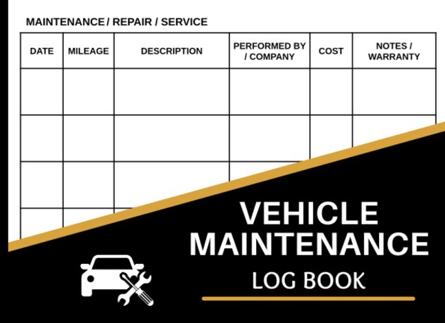 Car Maintenance Log Book: Vehicle Maintenance Log Book - Repair And Service Record Book for Cars, Trucks & Motorcycles - Small Size 8.25" x 6" book cover