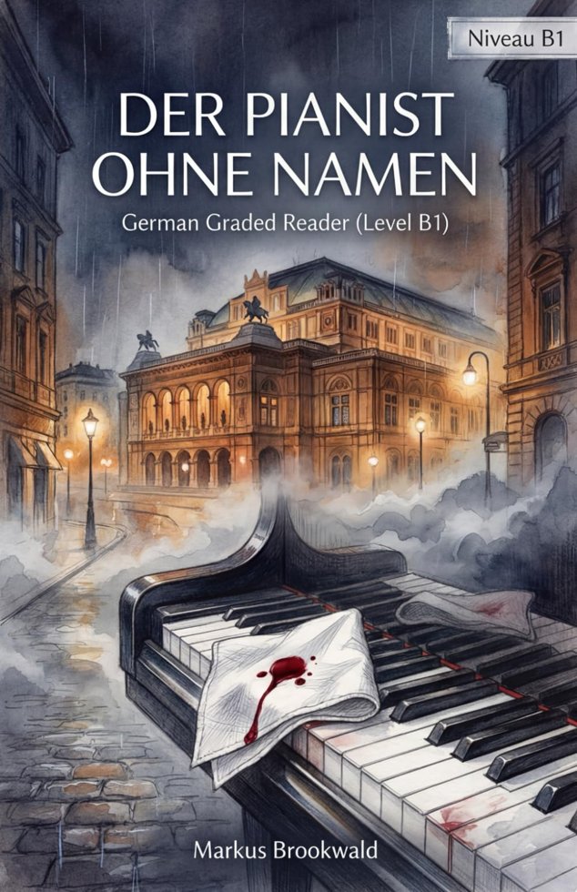 Der Pianist ohne Namen: German Graded Reader (Level B1) (German Edition) book cover