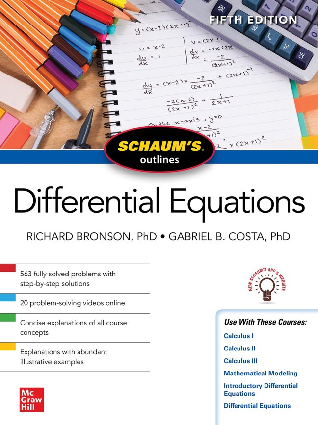 Schaum's Outline of Differential Equations, Fifth Edition book cover