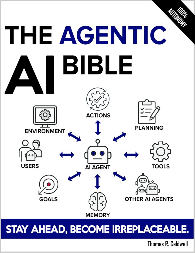 The Agentic AI Bible: The Complete and Up-to-Date Guide to Design, Develop, and Scale Goal-Driven, LLM-Powered Agents that Think, Execute and Evolve book cover