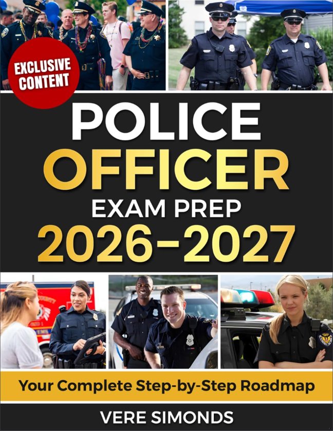 Police Officer Exam Prep 2026-2027: Your Complete Step-by-Step Roadmap with 12 Full-Length Practice Tests,2000+ Real Questions & Confidence-Building Strategies to Pass,Rank Higher & Start Your Career book cover