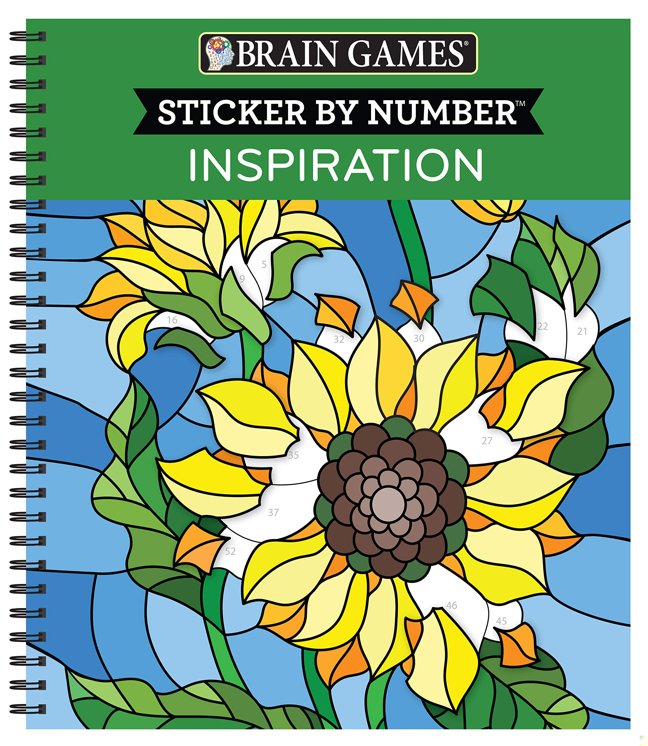 Brain Games - Sticker by Number: Inspiration - Nature Stained Glass Images book cover