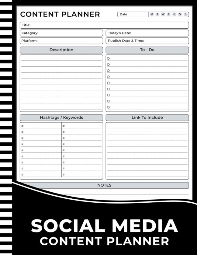 Social Media Content Planner: Simple Organizer Notebook to Plan & Track Your Social Media Content book cover