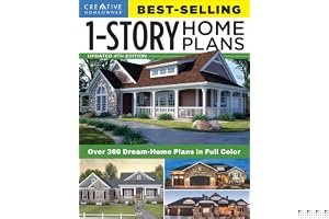 Best-Selling 1-Story Home Plans, Updated 4th Edition: Over 360 Dream-Home Plans in Full Color book cover