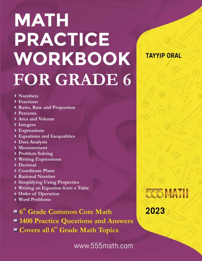 Math Practice Workbook For Grade 6: 6th Grade Common Core Math book cover