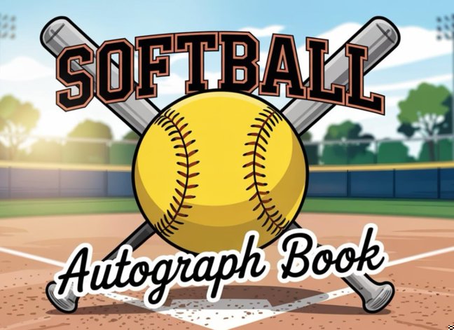 Softball Team Autograph Book: Collect Signatures, Photos, and Messages From Teammates and Coaches. Add Stickers and Decals. Portable Scrapbook ... Idea for Players, Coaches, and Team Moms. book cover