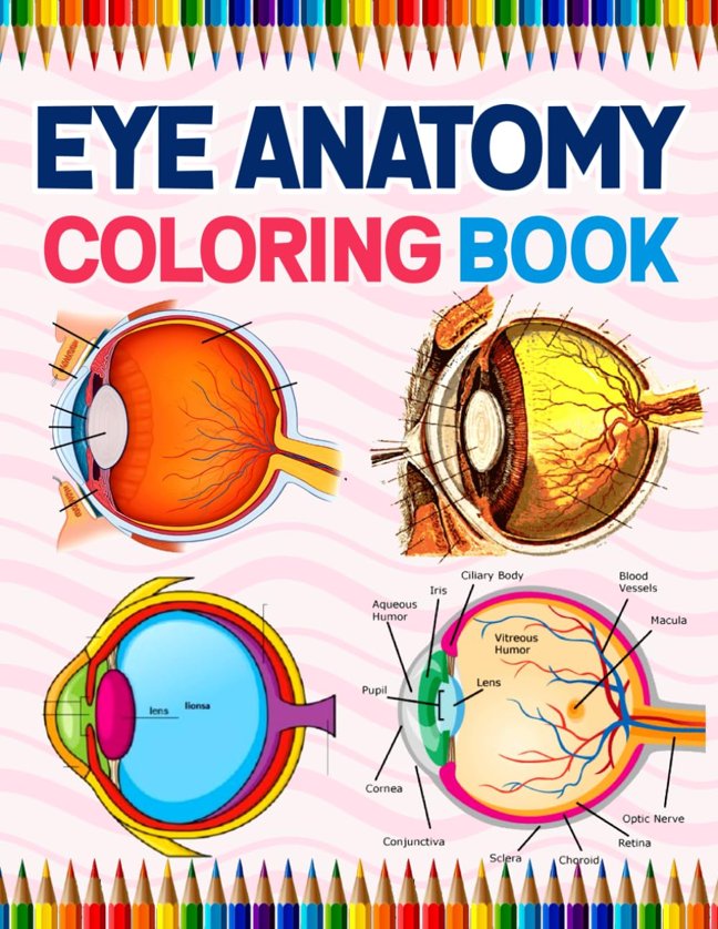 Eye Anatomy Coloring Book: Human Eye Anatomy Student's Self-test Coloring Book for Ophthalmology Students | Perfect Gift for Medical School Students, ... Coloring Book for Kids Boys Girls Teens book cover