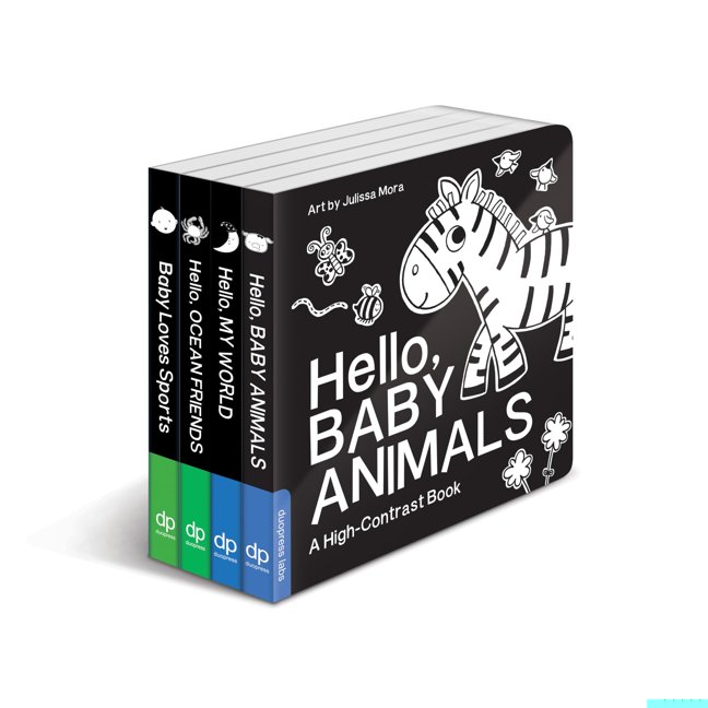 High Contrast Baby Book Set: 4 Board Books for Newborns book cover