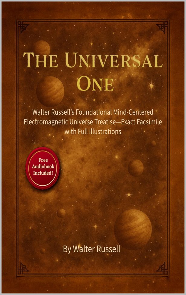 The Universal One: Walter Russell’s Foundational Mind-Centered Electromagnetic Universe Treatise—Exact Facsimile with Full Illustrations book cover