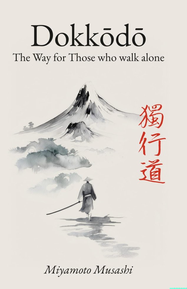 Dokkodo. The Way for Those Who Walk Alone: The 21 Principles of Japanese Samurai Philosophy by Miyamoto Musashi with Illustrations book cover