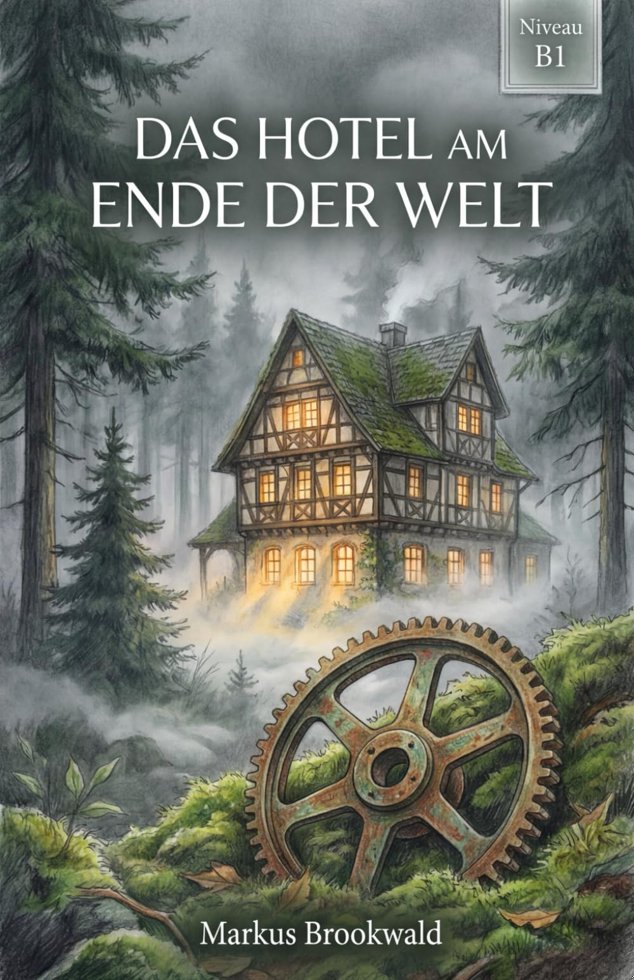 Das Hotel am Ende der Welt: Ein mysteriöser Schwarzwald-Krimi für Deutschlerner (Niveau B1) (German Graded Reader A2 to B1) (German Edition) book cover