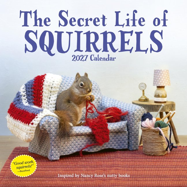 Secret Life of Squirrels Wall Calendar 2027: A Delightfully Nutty Year book cover